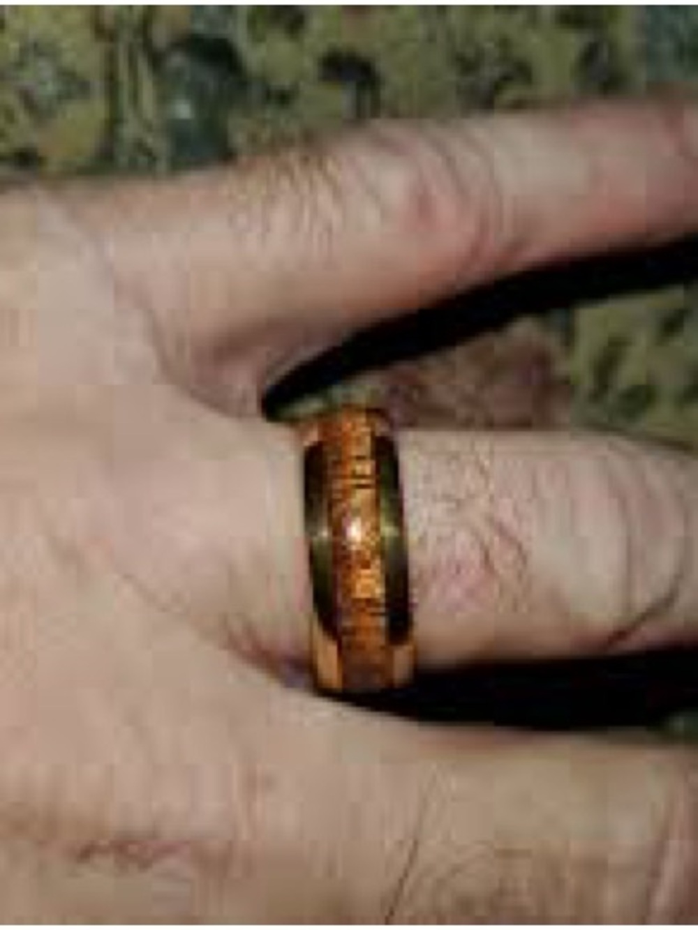 NWT-Koa Wood Inlay Tungsten Mens Wedding Band 8MM